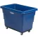 Global Industrial™ Plastic Bulk Box Truck, 8 Bushel, Steel Chassis Base, Blue