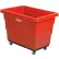 Global Industrial™ Plastic Bulk Box Truck, 8 Bushel, Steel Chassis Base, Red