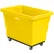 Global Industrial™ Plastic Bulk Box Truck, 8 Bushel, Steel Chassis Base, Yellow