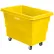 Global Industrial™ Plastic Bulk Box Truck, 8 Bushel, Direct Mount Base, Yellow