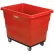 Global Industrial™ Plastic Bulk Box Truck, 12 Bushel, Steel Chassis Base, Red