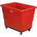 Global Industrial™ Plastic Bulk Box Truck, 16 Bushel, Steel Chassis Base Red