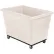 Global Industrial™ Plastic Bulk Box Truck, 20 Bushel, Steel Chassis Base, White