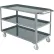 Global Industrial™ Welded Steel Utility Cart w/3 Tray Shelves, 1200 lb. Cap, 48"L x 24"W x 35"H