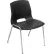 InterionĀ® Merion Collection Stacking Chair, Plastic, Black - Pkg Qty 4