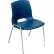 Interion® Merion Collection Stacking Chair With Mid Back, Plastic, Blue - Pkg Qty 4