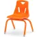 Jonti-Craft® Berries® Plastic Chair with Powder Coated Legs - 10" Ht - Orange