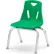 Jonti-Craft® Berries® Plastic Chair with Chrome-Plated Legs - 12" Ht - Green