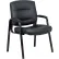 Interion® Antimicrobial Leather Guest Chair, Black