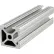 80/20® 10 Series 1" x 1" Adjacent Bi T-Slotted Extrusion Profile, 120"L Stock Bar