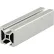 80/20® 10 Series 1" x 1" Bi-Slot Opposite Smooth T-Slotted Extrusion Profile, 120" Bar, Clear