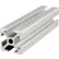 80/20® 10 Series 1" x 1" Four T-Slotted Extrusion Profile, 60" Bar, Clear
