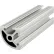 80/20® 10 Series 1" x 1" Round Bi & Quarter T-Slotted Extrusion Profile, 120"L Stock Bar
