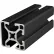 80/20® 15 Series 1-1/2 X 1-1/2" T-Slot Profile, 3 Adjacent Open T-Slots, 120",Black