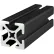 80/20® 15 Series 1-1/2 x 1-1/2" Square T-Slotted Profile, Grade 6063-T6, Black
