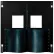 Chase Doors Extra HD Single Panel Traffic Door 3'W x 7'H Black DIS3684-BK