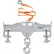 Global Industrial™ Swivel Hook Double Fork Forklift Hook Attachment, 4000 Lbs. Cap.