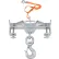 Global Industrial™ Swivel Hook Double Fork Forklift Hook Attachment, 10000 Lbs. Cap.