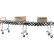 Global Industrial™ 14"W Steel Skate Wheel Conveyor, Portable & Expandable, 2'4" to 8'11"L