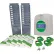 uPunch™ Electronic Time Clock w/ 250 Time Cards, 4 Ribbons, 4 Keys & 2 Racks, White & Green