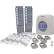 uPunch™ Electronic Time Clock w/ 350 Time Cards, 6 Ribbons, 4 Keys & 2 Racks, White & Gray