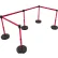 Banner Stakes PLUS Barrier Set X5, Red Double-Sided "Danger"
