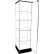 Frameless Glass Showcase, Full Vision, 20"W x 20"D x 72"H, 4 Shelves