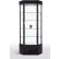 Lighted Glass Tower Showcase-Hexagon - Fully Assembled - 33"W x 22"D x 73"H - Black