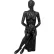 Female Mannequin - Sitting, Legs to Side - Gloss Finish, Black