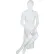 Female Mannequin - Sitting, Legs to Side - Gloss Finish, White