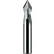 3/16" Dia., 3/16" Shank, 5/8" LOC, 2" OAL, 2 Flute 60° Solid Carbide Drill Mill, TiCN