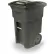 Toter Heavy Duty Two-Wheel Trash Cart, 64 Gallon, Blackstone - ANA64-10548