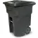Toter Heavy Duty Two-Wheel Trash Cart, 96 Gallon Black - ANA96-00BKS