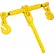 ANCRA Cargo® XHD Chain Binder, Grade 80 Hooks, 3/8" ‐ 1/2" Ratchet, 9200 LBS WLL, Yellow