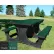 Polly Products Easy Access 6' Picnic Table, Green Top/Black Frame