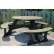Polly Products Bodega Picnic Table, Tan Top/Black Frame