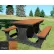 Polly Products Easy Access 6' Picnic Table, Cedar Top/Black Frame