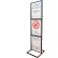 3-Tier Poster Stands Sign Holder 22"W x 28"H Black