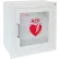 JL Industries AED Cabinet Fully Recessed, Flat Trim X 6 3/4", 85 Db Audible Alarm, Steel