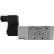 Aignep USA 3/2 Open Single Solenoid Valve, Ext Pilot 1/8 NPTF, 110V AC/5VA Coil, Black Connection