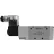 Aignep USA 5/2 Single Solenoid Valve, Ext Pilot Spring Return G 1/8, 12V DC/3W Coil, LED Connection