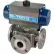 BI-TORQ 2" 3-Way L-Port SS 150# Flanged Ball Valve W/Dbl. Acting Pneum. Actuator
