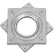 Global Approved P-4SQLS, Square RB, 4"Dia, Silver - Pkg Qty 10