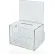 Global Approved 206389 Large Suggestion Box W/ Pocket, Lock & Keys, Clear, 7.75" x 6" ,1 Piece