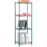 Nexel® 4 Shelf, Poly-Green® Wire Shelving Unit, Starter, 24"W x 18"D x 74"H