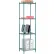 Nexel® 4 Shelf, Poly-Green® Wire Shelving Unit, Starter, 24"W x 18"D x 86"H