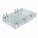 Global Approved 225504 3 Section Tray W/Pushers & Tracks-9.125"W x 1.5"H x 5.8125"D- CLR - Pkg Qty 2