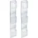 Global Approved 252065, Wall Mount Brochure HLR W/3 Pockets, 5.5"W x 26"H, CLR - Pkg Qty 2