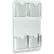 Global Approved 252063, Wall Mount Brochure HLR W/4 Pockets, 9.5"W x 16"H, CLR - Pkg Qty 2