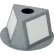 Inventory Control Cone W/ Dry Erase Decals, Gray